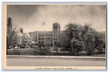 Snyder New York NY Postcard Amherst Central High School Building Cars c1930's picture