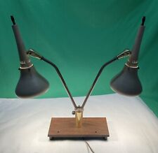 Vintage Leviton Double Light Desk Lamp 19” H- 27” W picture
