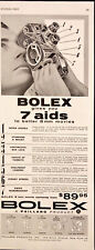 1955 Bolex 8mm Movie Camera Print Ad Detailed Camera View with Chart picture