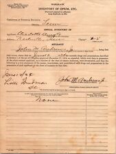 1934 INVENTORY OF OPIUM Charlotte Drug Co NASHVILLE Treasury Dept IRS Form 713 picture