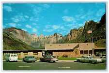 c1960 Visitors Center Museum West Temple Cliff Zion National Park Utah Postcard picture