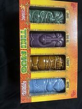 Archie McPhee Tiki Party Pack Includes 4 Tiki Glasses Mugs NEW NIP picture