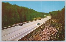 Postcard  Pennsylvania Turnpike Vintage Autos c1950s picture