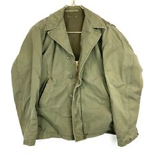 Vintage Us Military Usn Full Zip Lined Jacket Size Small Green picture
