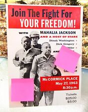 1963 Martin Luther King Jr. Mahalia Jackson McCormick Place Chicago POSTER Rare picture