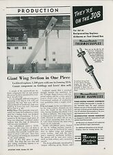 1951 Aviation Article Lockheed Aircraft Super Constellation Custom Wing Section picture