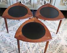 Vintage Mid Century Modern Arthur Umanoff  Triangle Guitar Pick End Side Tables picture