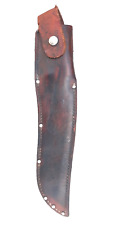 Very Good vintage 14 inch R H Ruana custom bowie knife Leather sheath only picture