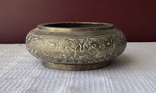 Antique Xuande Mark 18th/19th C. Chinese Brass Bowl, Dragon-design, Heavy picture
