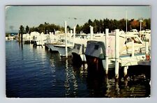 Gilford NH-New Hampshire, Marina Scene, Lake Winnipesaukee, Vintage Postcard picture
