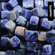 50pcs Bulk Lot Gemstone Cube Natural Sodalite Stone Chakra Specimen Healing picture