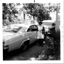 African American Woman 65 Chevy Impala Black Americana 1970s Vintage Photo picture