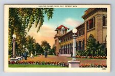 Detroit MI-Michigan, The Casino, Belle Isle, Vintage C1940 Postcard picture