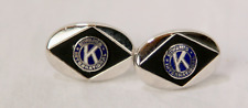 Vintage Kiwanis International Cuff Links Silver Toned picture
