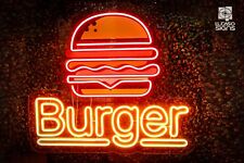 Burger Neon Sign 30x27 Inch. picture