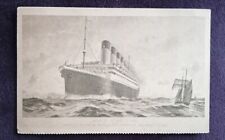 Antique Ship Postcard White Star Line Triple Screw Steamer R.M.S. Olympic RARE picture