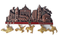 New Souvenir Fridge Magnet metal Morocco Marrakesh Casablanca Kutubiyya red picture