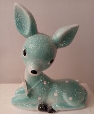 Deer Statue Glitter Blue Polka Dots Vtg Look picture