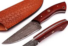 HAND FORGED DAMASCUS BLADE HANDMADE SKINNER KNIVES HUNTING KNIFE WITH SHEATHS picture