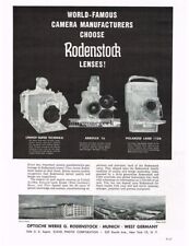 1958 Rodenstock Camera Lenses Linhof Arriflex Polaroid Vintage Print Ad  picture