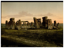 England. Salisbury Plain Vintage Photochrome by P.Z, Photochrome Zurich Photo picture