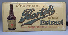 Vintage Bartels Malt Extract Sign Tin Over Cardboard picture