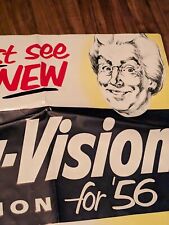 Big Vintage 1956 GE Ultra Vision Television Advertising Poster General Electric  picture