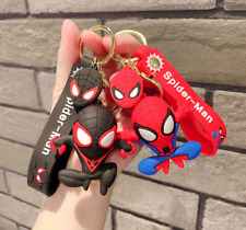2 Styles Disney Marvel Spider-man PVC Bags Hanger Pendant Keychains Key Rings picture