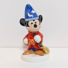 Goebel Disney Fantasia Sorcerer Mickey Mouse with Broom Porcelain Figurine 5” picture