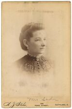 CIRCA 1890'S Named CABINET CARD Incredibly Beautiful Woman Stiles Cleveland OH picture