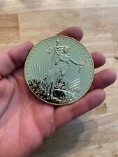 Saint Gaudens Paper Weight HUGE Solid Metal Gold Piece $20 Dollar Man Cave GIFT picture