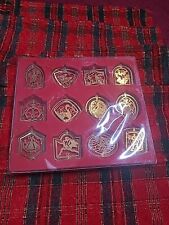 Vintage 12 Days Christmas Brass Filigree Ornaments In Red Display Box picture