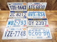 Vintage Lot of 8-WEST VIRGINIA/OHIO/KENTUCKY/VIRGINIA License Plates - picture
