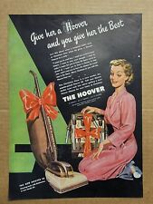 SEXIST NOSTALGIC 1946 Print Ad Advertisement Hoover Vacuum Give Her Hoover XMAS picture