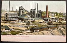 Postcard Lebanon PA - c1900s Bethlehem Steel Mill Furnaces Heavy Industry picture