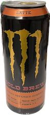 NEW JAVA MONSTER COLD BREW LATTE COFFEE + ENERGY DRINK 1 FULL 13.5 FLOZ CAN picture