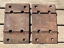 Lot Of 2 (Two) Vintage Heavy Gauge Steel Railroad Tie Plates 13” X 8” picture