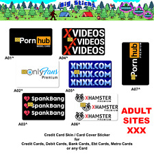 Funny Adult Site's Credit Card Skin Cover / Wrap Decal Pre-Cut Sticker Fits picture