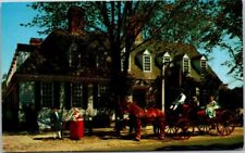 Raleigh Tavern Colonial Williamsburg Virginia Vintage Chrome Postcard B14 picture