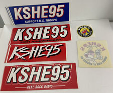 VINTAGE LOT OF 6 KSHE 95 PROMO BUMPER STICKER ST. LOUIS REAL ROCK RADIO picture