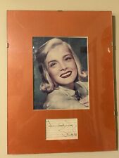 Vintage 1940’s LIZABETH SCOTT Framed Photo w/Signature - Actress, Singer & Model picture