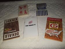 5 Vintage Corn Data Note Books Federal Fertilizer, Funk's Hybrid, Dekalb, FS+ EC picture