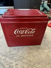 1950’s VINTAGE Coca Cola PICNIC Cooler Progress REFRIGERATOR CO. Drink Coca Cola picture