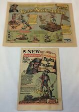 two 1970's MPC Walt Disney PIRATES OF THE CARIBBEAN model kits newsprint ads picture