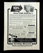 1951 35mm Kine Exakta V Camera Magazine Print Ad Sterling Howard picture