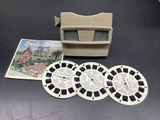 Vintage View-Master Viewer Brown GAF Corporation Made In USA Plus 3 Reels picture