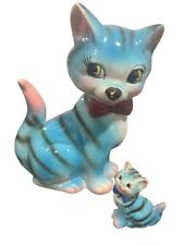 RARE Vintage 1950's Lipper & Mann Creations Mother Cat And Kitten Ceramic Figure picture