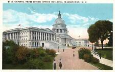 VINTAGE POSTCARD PEOPLE WALKING ALONG THE PATH LEADING TO THE CAPITOL  c. 1920s picture