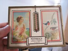1949 VINTAGE THERMOMETER, Warren's Home Furnishers, Sanford Maine picture