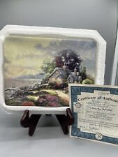 The Bradford Exchange Thomas Kinkade A New Day Dawning Spring Renewal Plate COA picture